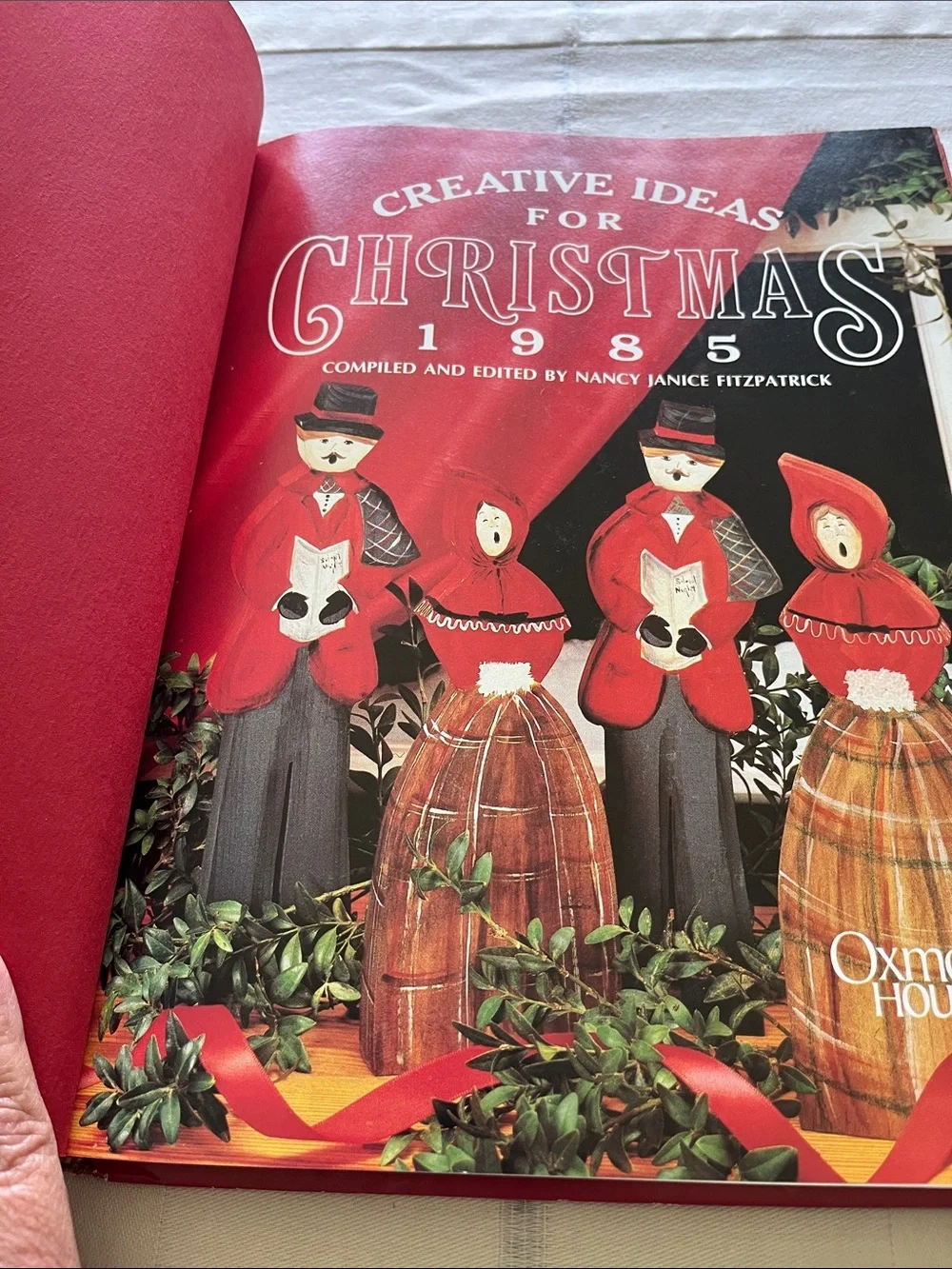 Vintage Creative Ideas for Christmas 1985 Hardcover Book - Red Cover
